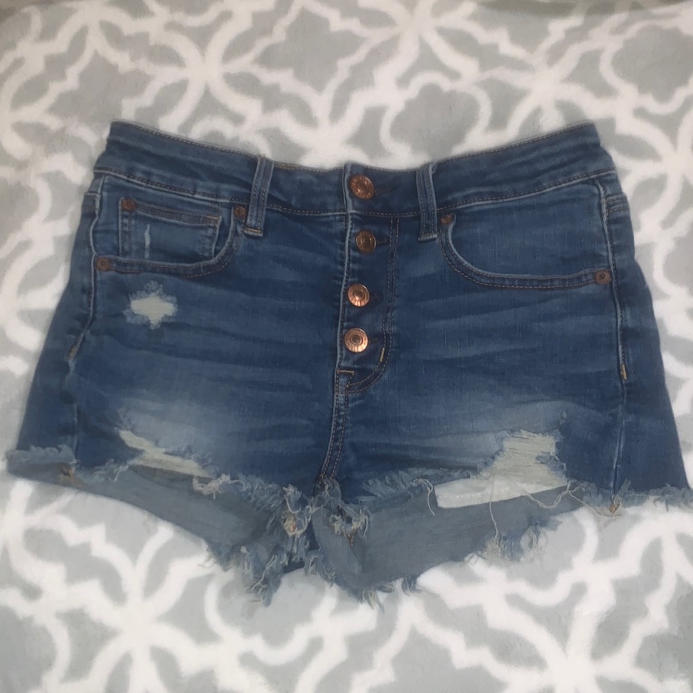 American Eagle super stretch mid rise jean shorts